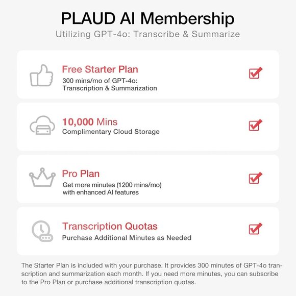 PLAUD Note AI Voice Recorder, App Control, Transcribe & Summarize Empowered - Picture 3 of 8
